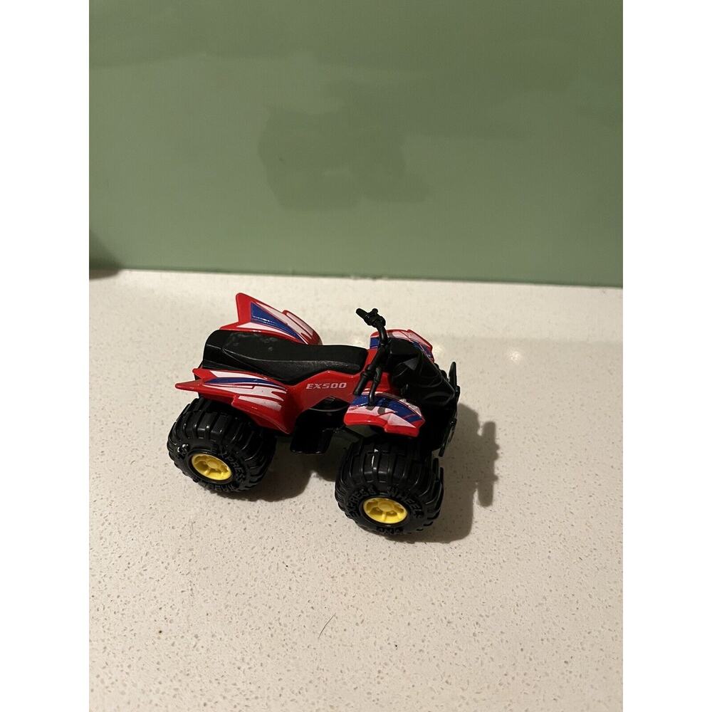 Greenbrier International 4x4 ATV 4 Wheeler Red & Blue Plastic 3"